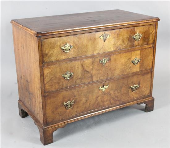 A George II walnut chest 3ft3in. D.1ft9in. H.2ft7in.